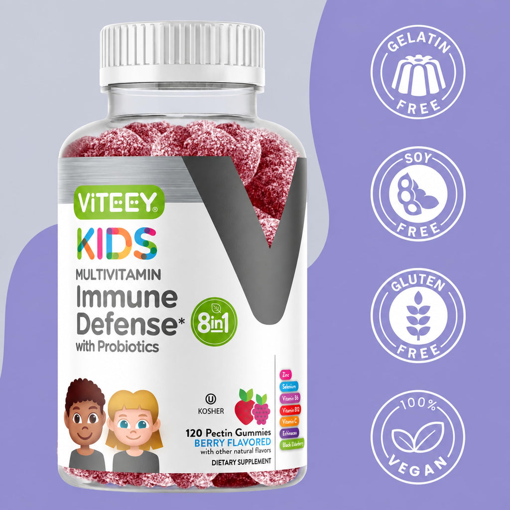 Viteey Kids Multivitamin Gummies with Probiotics - 120 Gummies - image 6