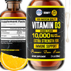HERBIFY Vitamin D3 10000 IU Liquid Drops - 2 Fl Oz