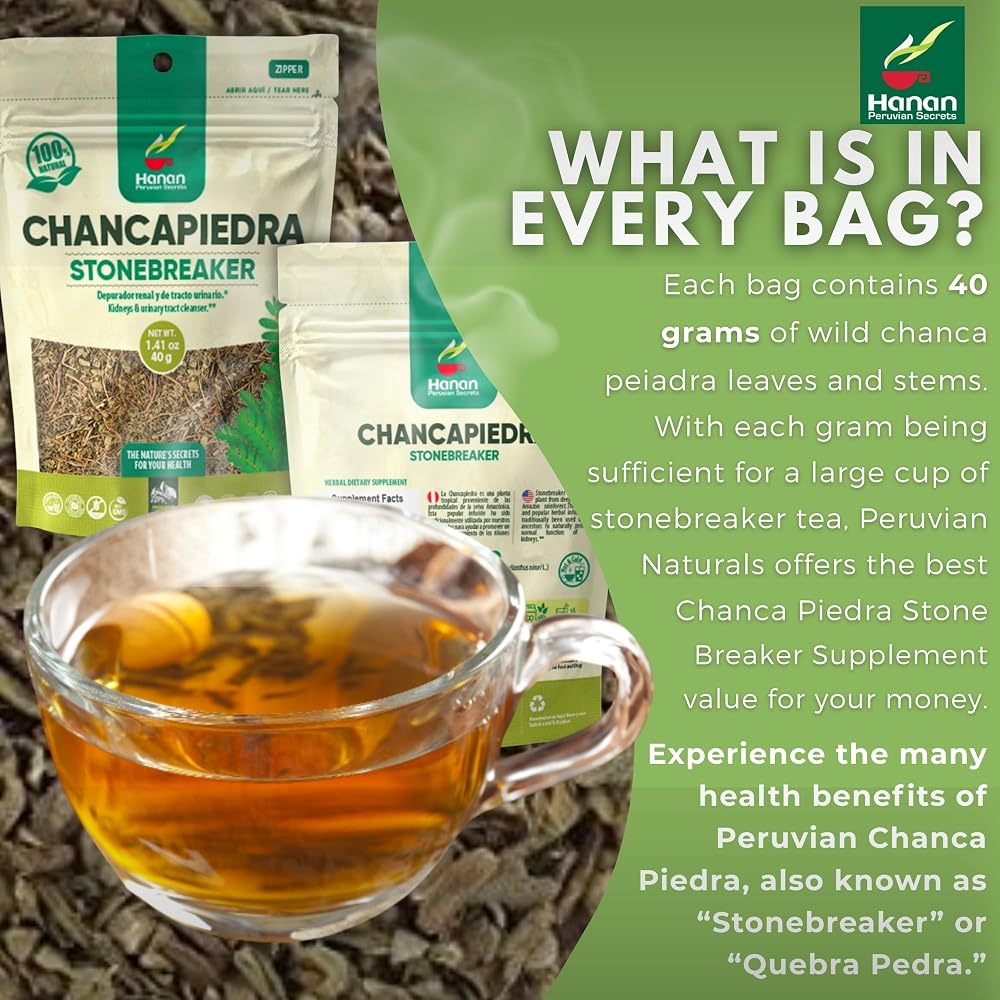 Hanan Chanca Piedra Loose Leaf for Stonebreaker Herbal Tea Dried - image 4