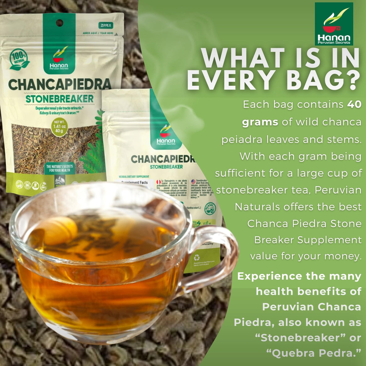 Hanan Chanca Piedra Loose Leaf for Stonebreaker Herbal Tea Dried