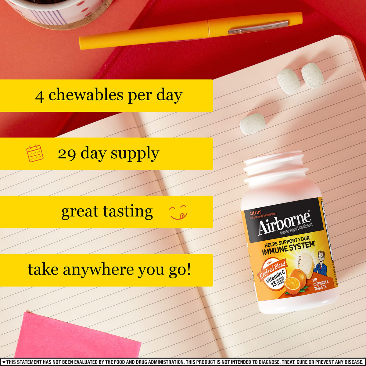 Airborne Elderberry + Zinc & Vitamin C Effervescent Tablets