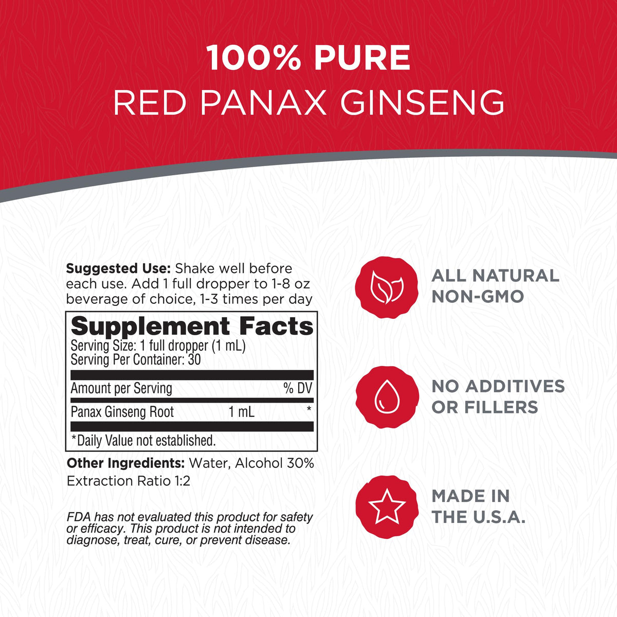 Dairyland Red Ginseng Extract for Immune Support - 2 FL oz - image 2
