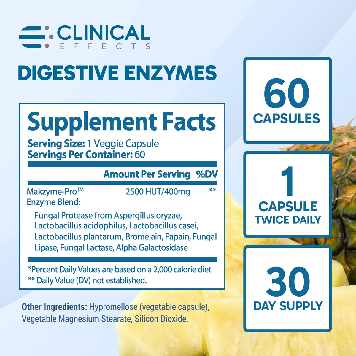 Clinical Effects Digestive Enzymes with Makzyme-Pro - 60 Capsules - image 6