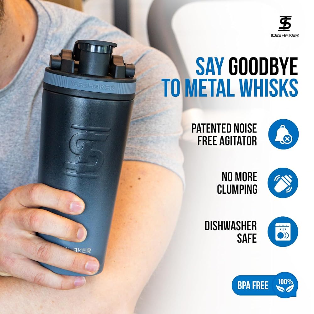 Ice Shaker Insulated Stainless Steel Shaker Bottle - 26oz - image 4