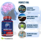 healblend Neuro Plus Brain & Focus Formula - Nootropic Brain Booster