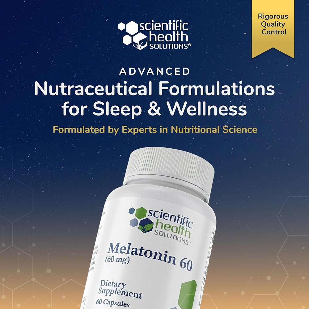 Scientific Health Solutions Melatonin 60mg Sleep Aid - 60 Capsules - image 4
