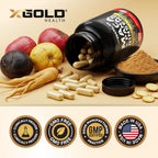 X Gold Health Maca Root & Korean Panax Ginseng Extract - 120 Capsules - image 6