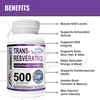 MAAC10 Trans Resveratrol 500mg - 60 Capsules - image 2