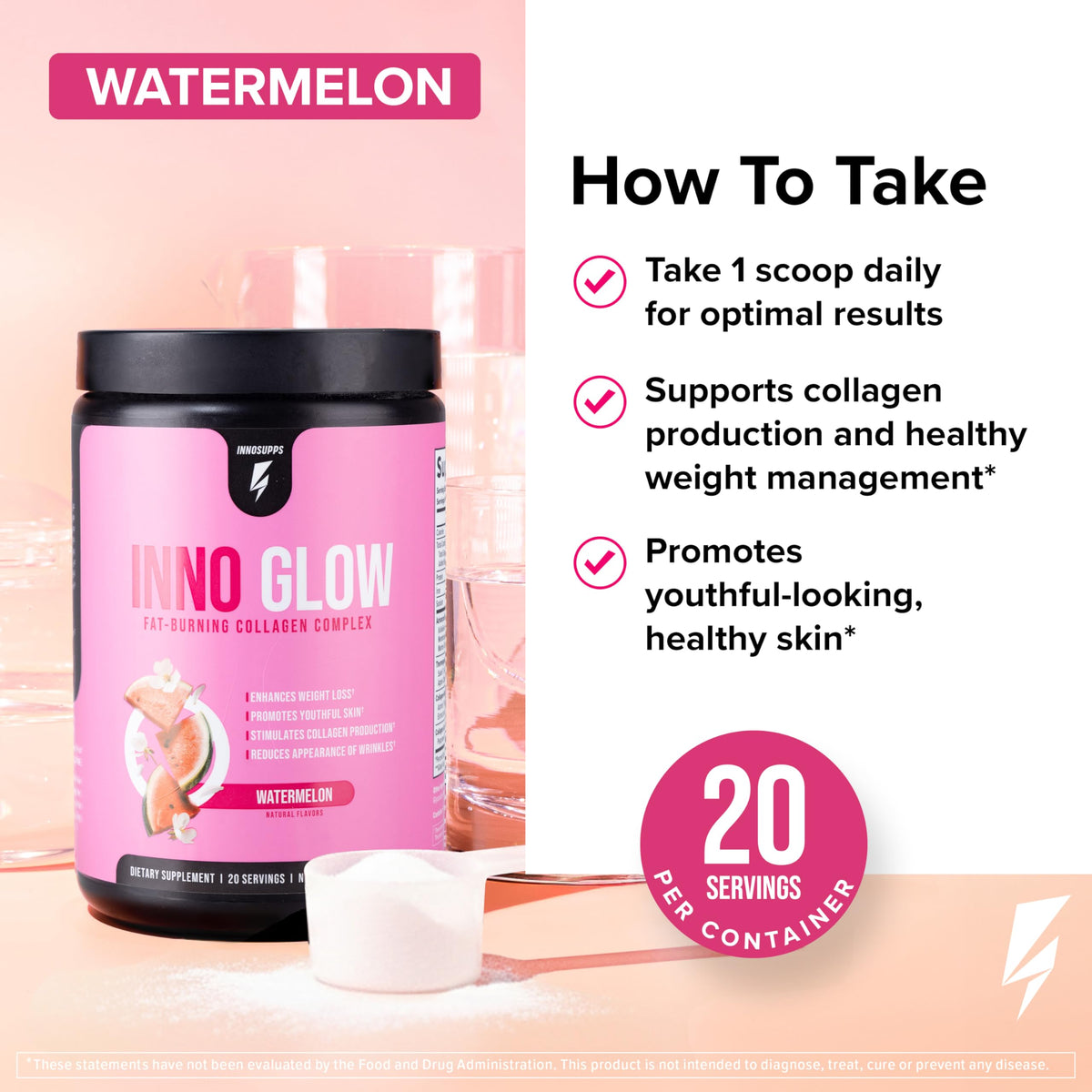 InnoSupps InnoGlow Multi Collagen Peptides Powder for Weight Loss