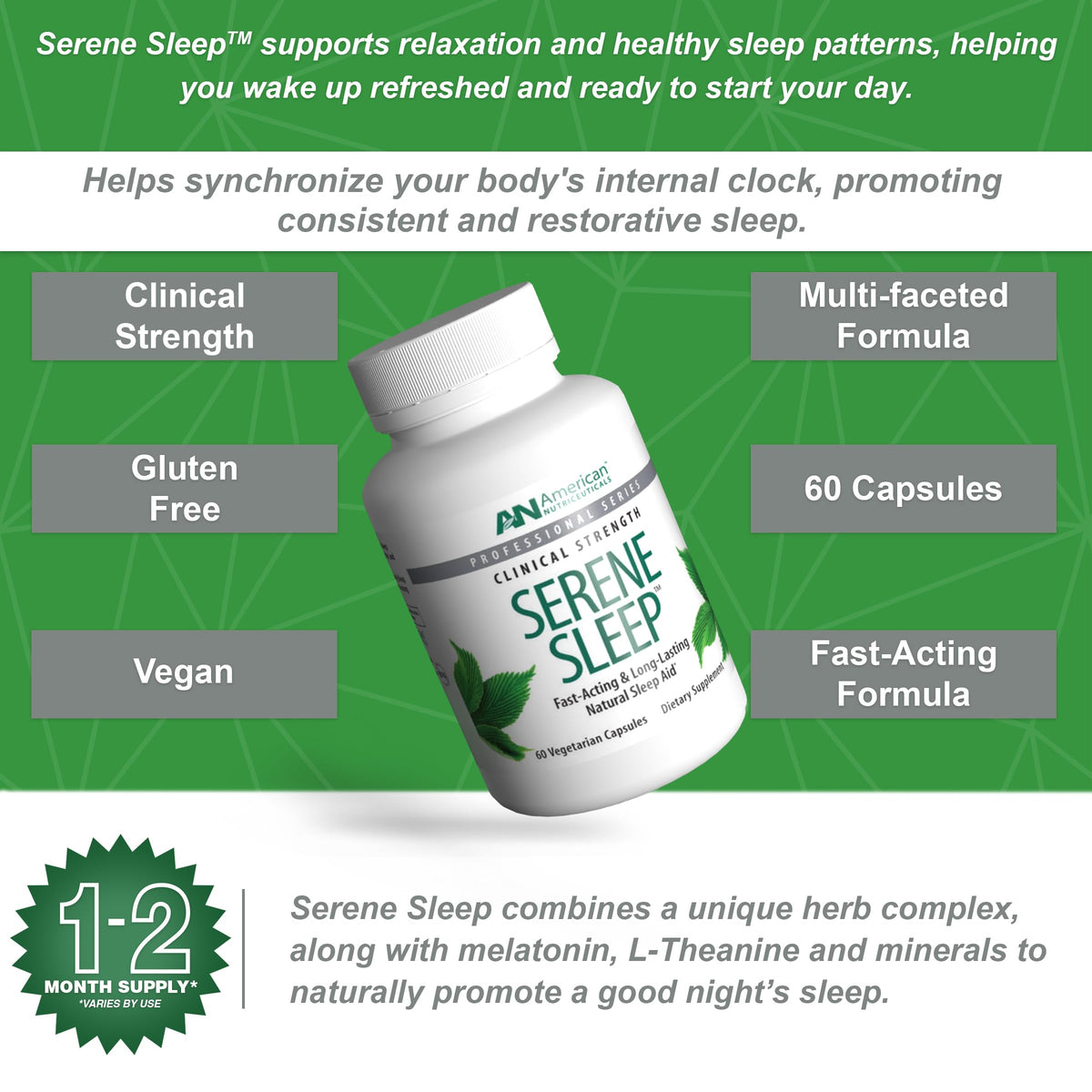 American Nutriceuticals Serene Sleep Aid with Melatonin & Magnesium - image 6
