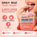 HOLY STRIPS Vitamin B12 Oral Strips Strawberry - 30 Count - image 3
