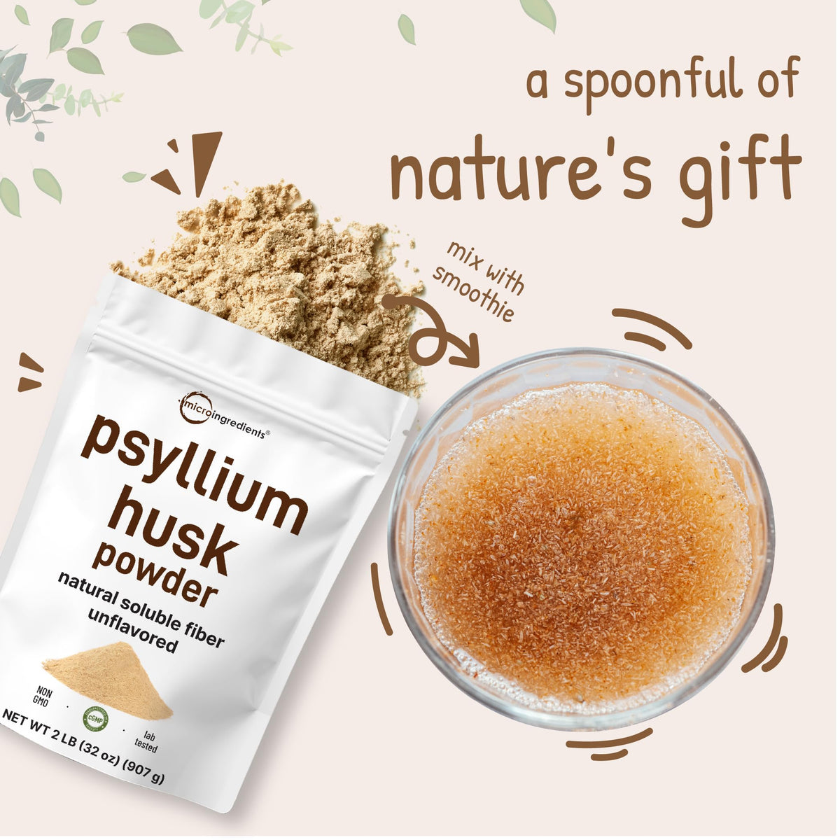 Micro Ingredients Psyllium Husk Powder - 2 lb - image 5
