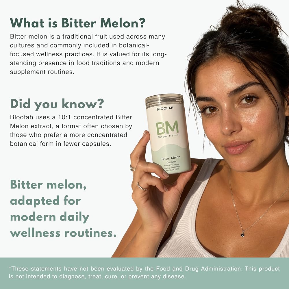 Bloofah BM Bitter Melon Extract 500mg Capsules - 120 Count - image 3