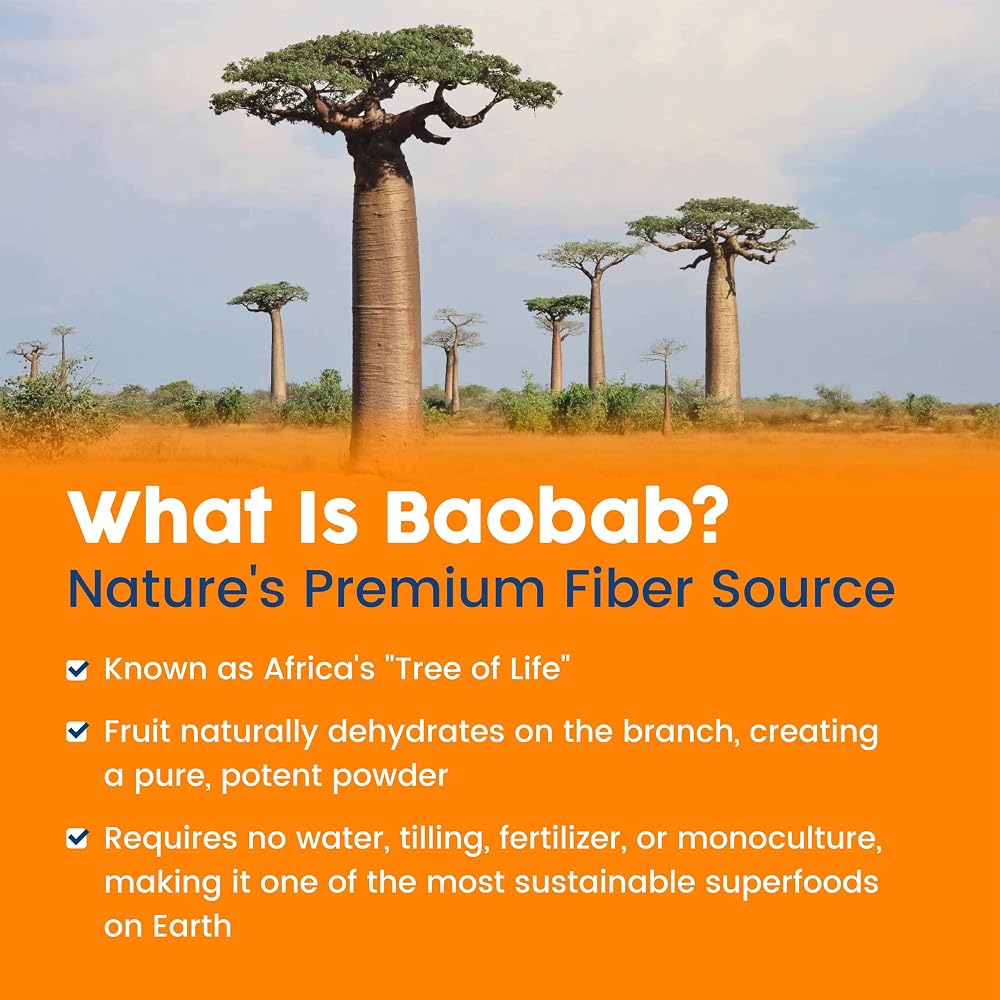NativePath Baobab Prebiotic Fiber Orange Sugar-Free - 30 Servings - image 3
