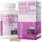 Bronson Hair, Skin & Nails with Biotin Extra Strength - 100 Capsules