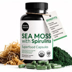 Atlantic Naturals Sea Moss Dietary Supplement - 120 Count Vegetable