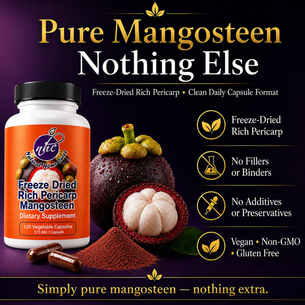 Natural Home Cures Mangosteen Capsules Freeze-Dried - 120 Vegan Capsules - image 2