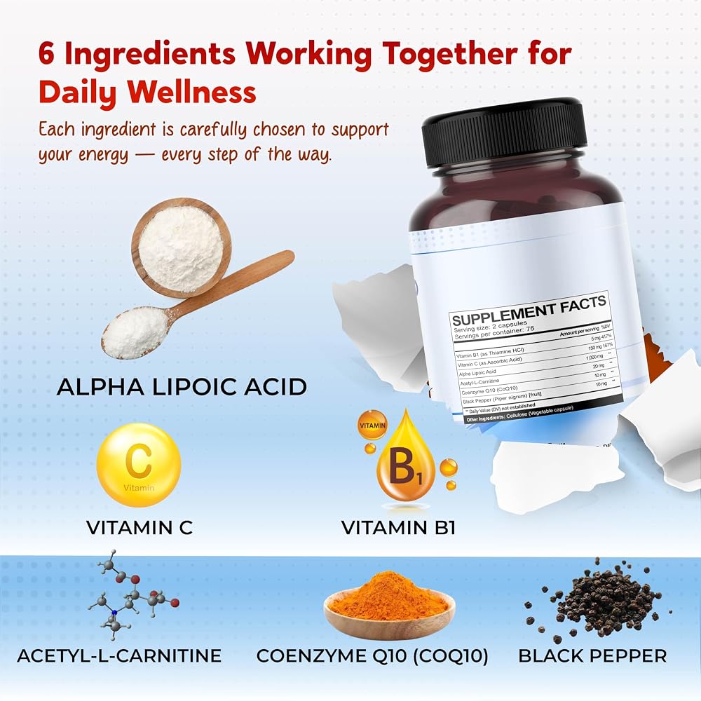 PeakPury Alpha Lipoic Acid 1000 mg with CoQ10 - 150 Capsules - image 3