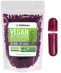 XPRS Nutra Size 3 Empty Vegetarian Capsules - 500 Count