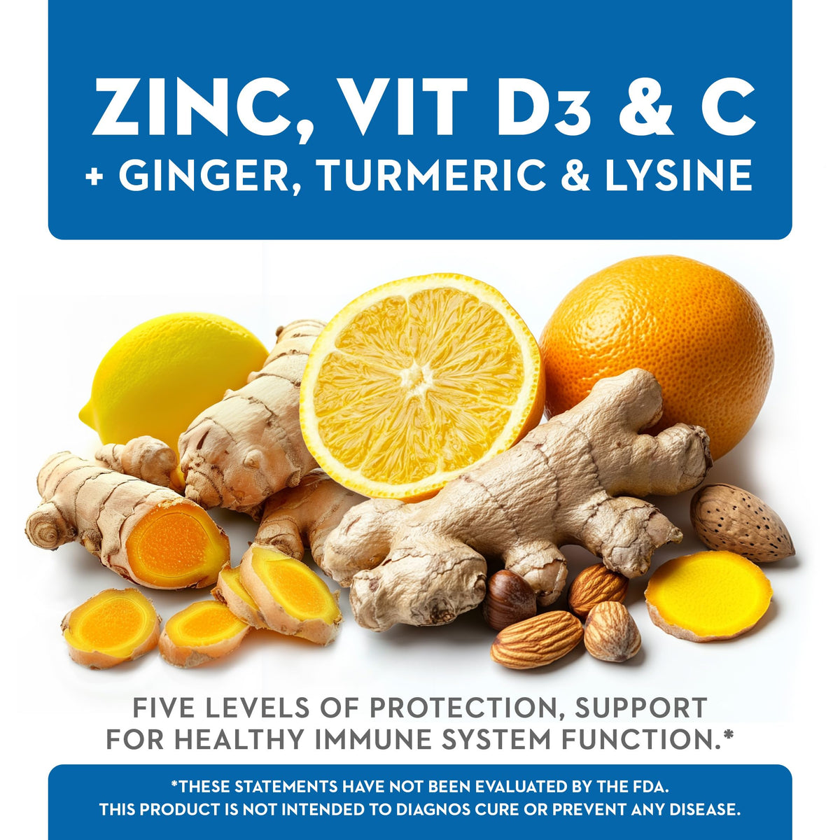 Vitaminerals Z D C Zinc Complex 50mg Vitamin D3 - 120 Capsules - image 2