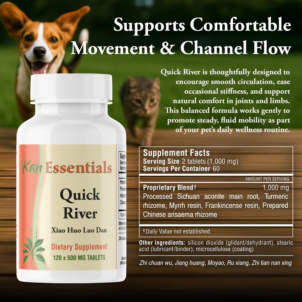 Kan Herbs Quick River Pet Mobility Support - 120 Tablets - image 3
