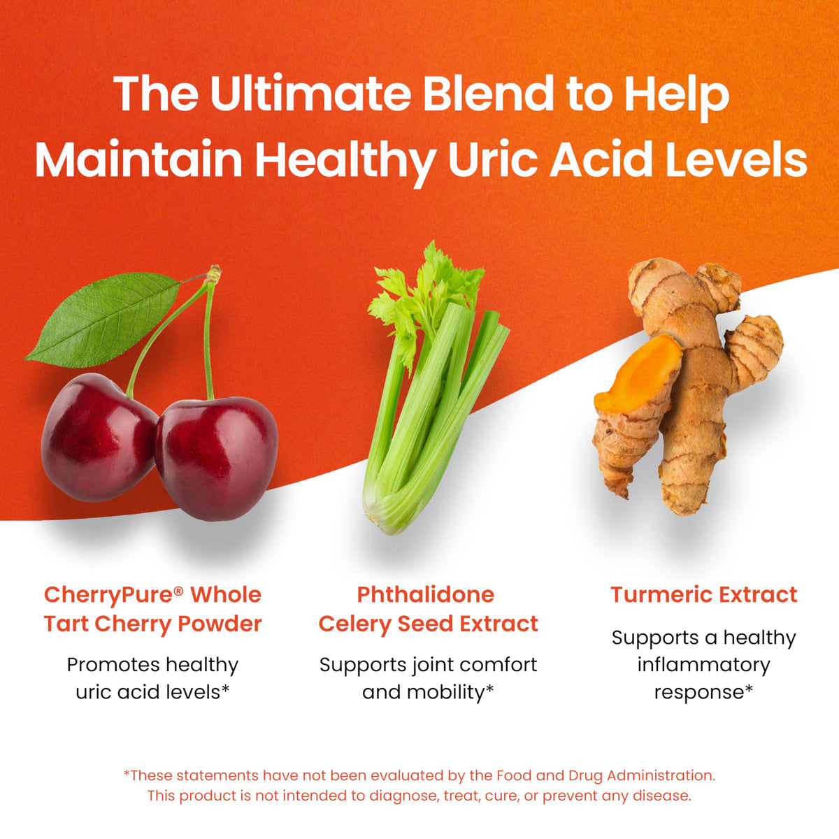 Nutriana Uric Acid Flush Tart Cherry, Turmeric & Celery Seed - 60 Capsules - image 4