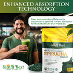 Sunlit Best - USDA Organic Spirulina Tablet - Natural Super Greens