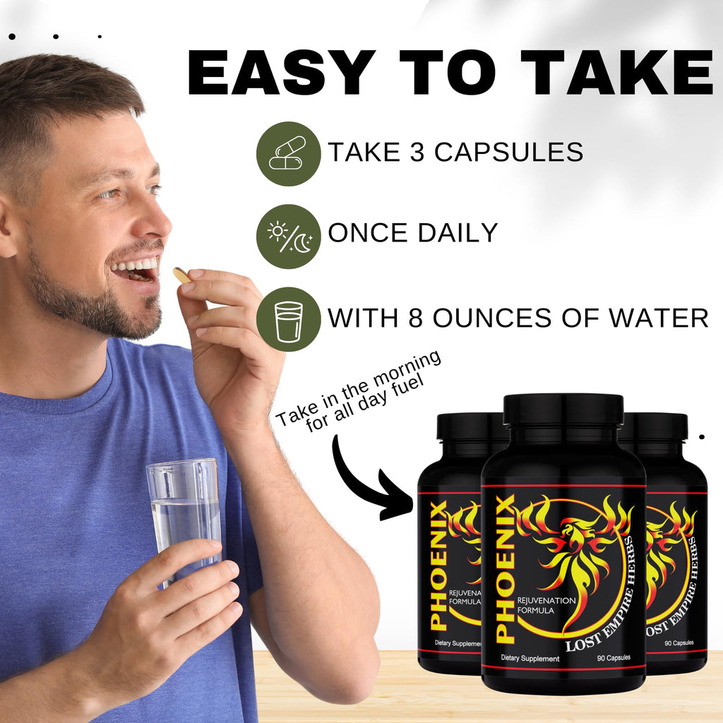 Lost Empire Herbs Phoenix Rejuvenation Formula Energy Blend - 90 Capsules - image 3