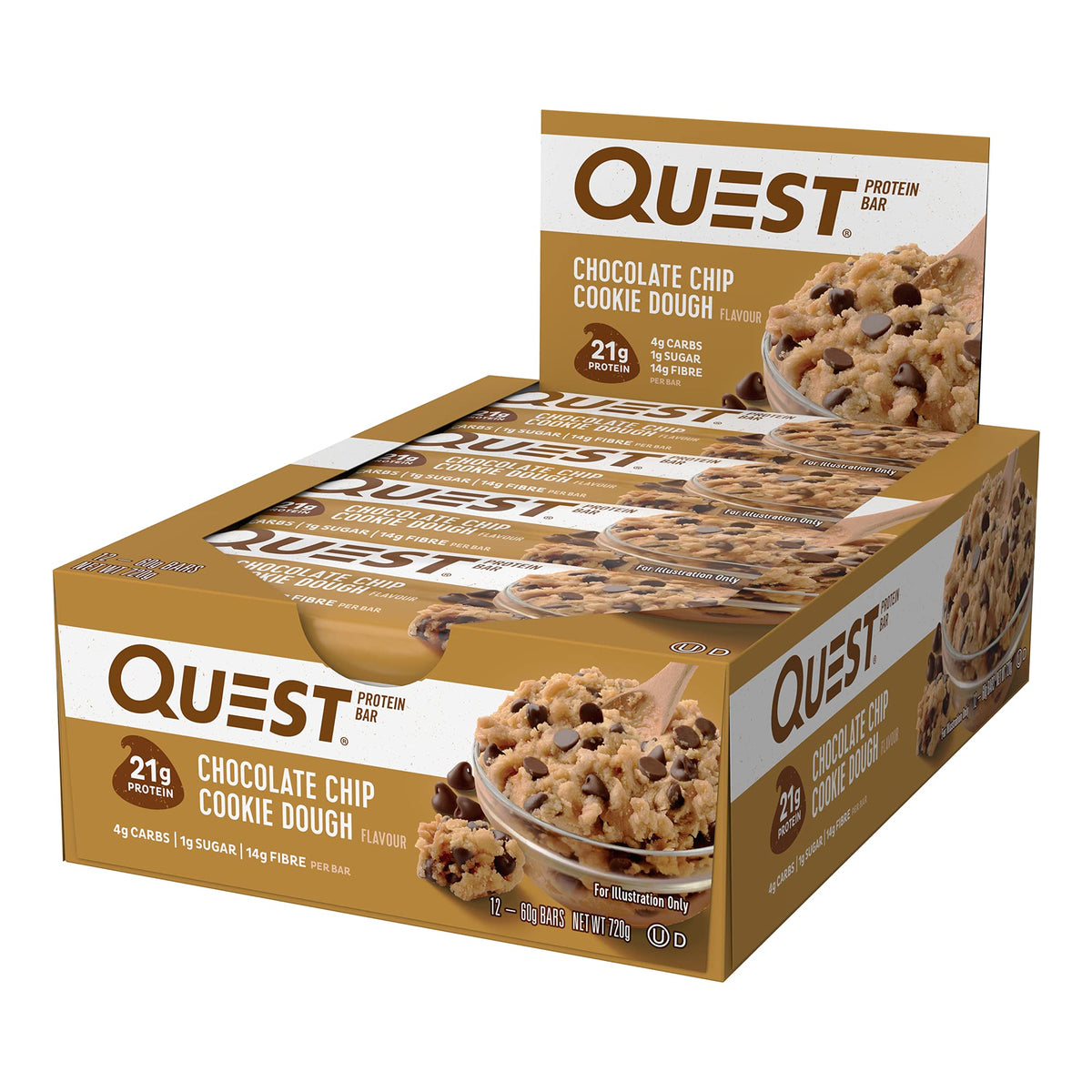 Quest Protein Bar Chocolate Chip Cookie Dough - 12 Bars - image 3