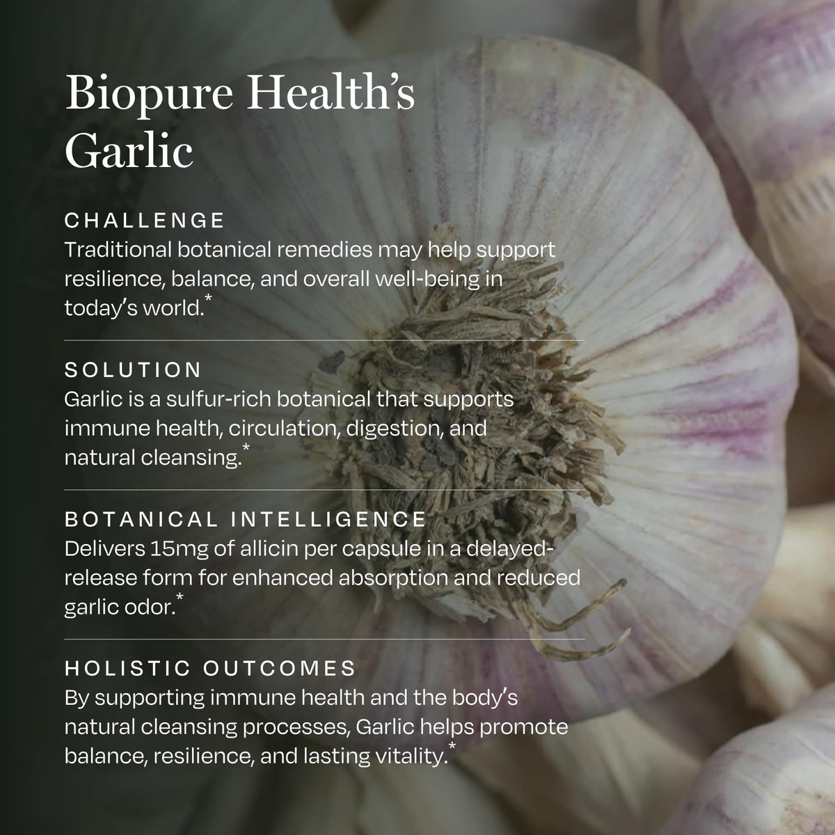 BioPure Garlic Immune Support - 60 Vegetarian Capsules - image 4