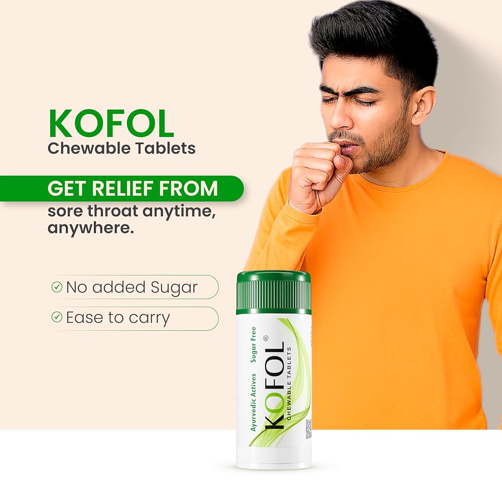 KOFOL Ayurvedic Sore Throat Relief Chewable Tablets - 60 Count - image 2