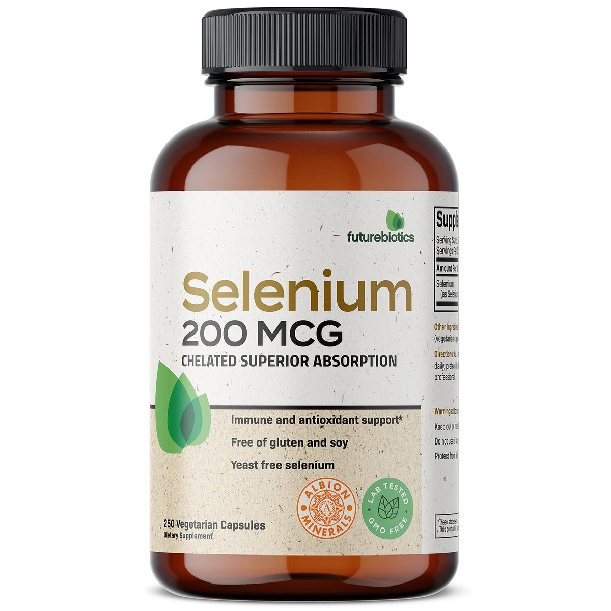 Futurebiotics Selenium 200 mcg Amino Acid Complex - 250 Capsules - image 3