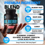 DEDICAD Bilberry Extract 20:1 Capsules Eye Vision Support - 150 Count - image 2