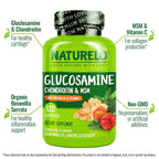 NATURELO Glucosamine Chondroitin MSM with Boswellia - 120 Capsules - image 2