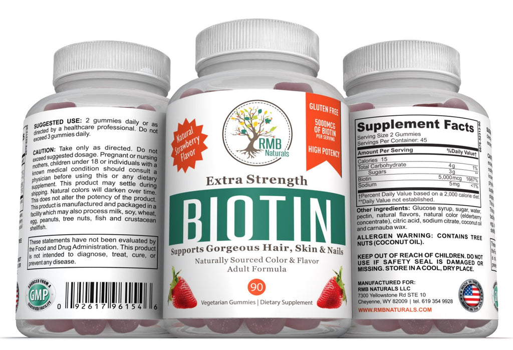 RMB Naturals Biotin 5000 mcg Gummy for Hair, Skin & Nails - 90 Gummies - image 5