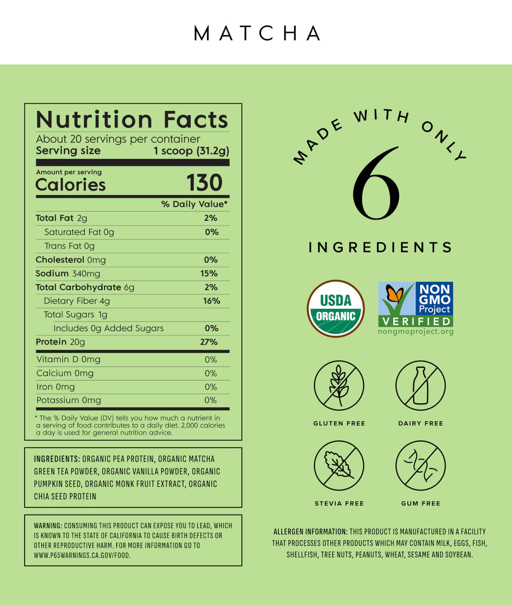 Truvani Organic Plant Based Protein Powder
