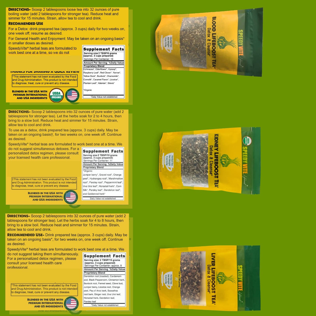 SpeedyVite Tea Total Detox & Cleanse Combo - 3 Pack - image 2