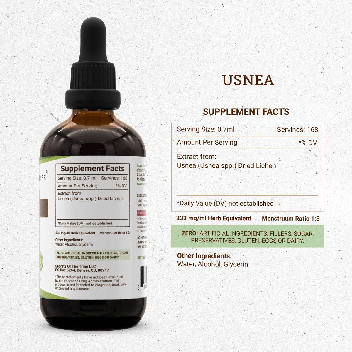 Secrets of the Tribe Usnea Tincture Alcohol Extract
