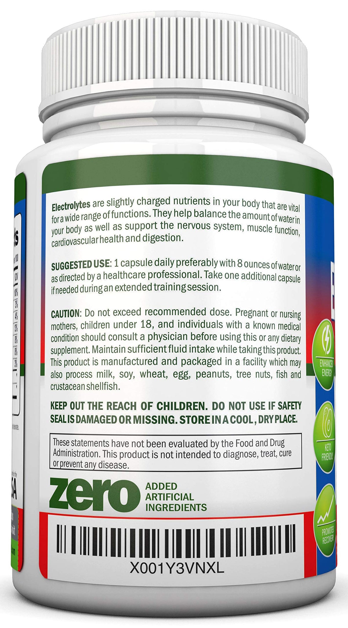 NutriONN Electrolytes Multiminerals - 100 Vegetarian Capsules - image 3