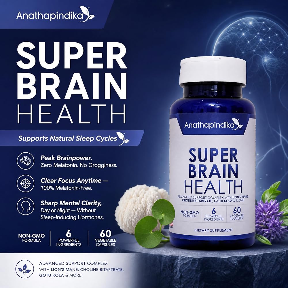 Anathapindika Health Cognition Focus Memory Brain Supplement - 60 Capsules - image 3