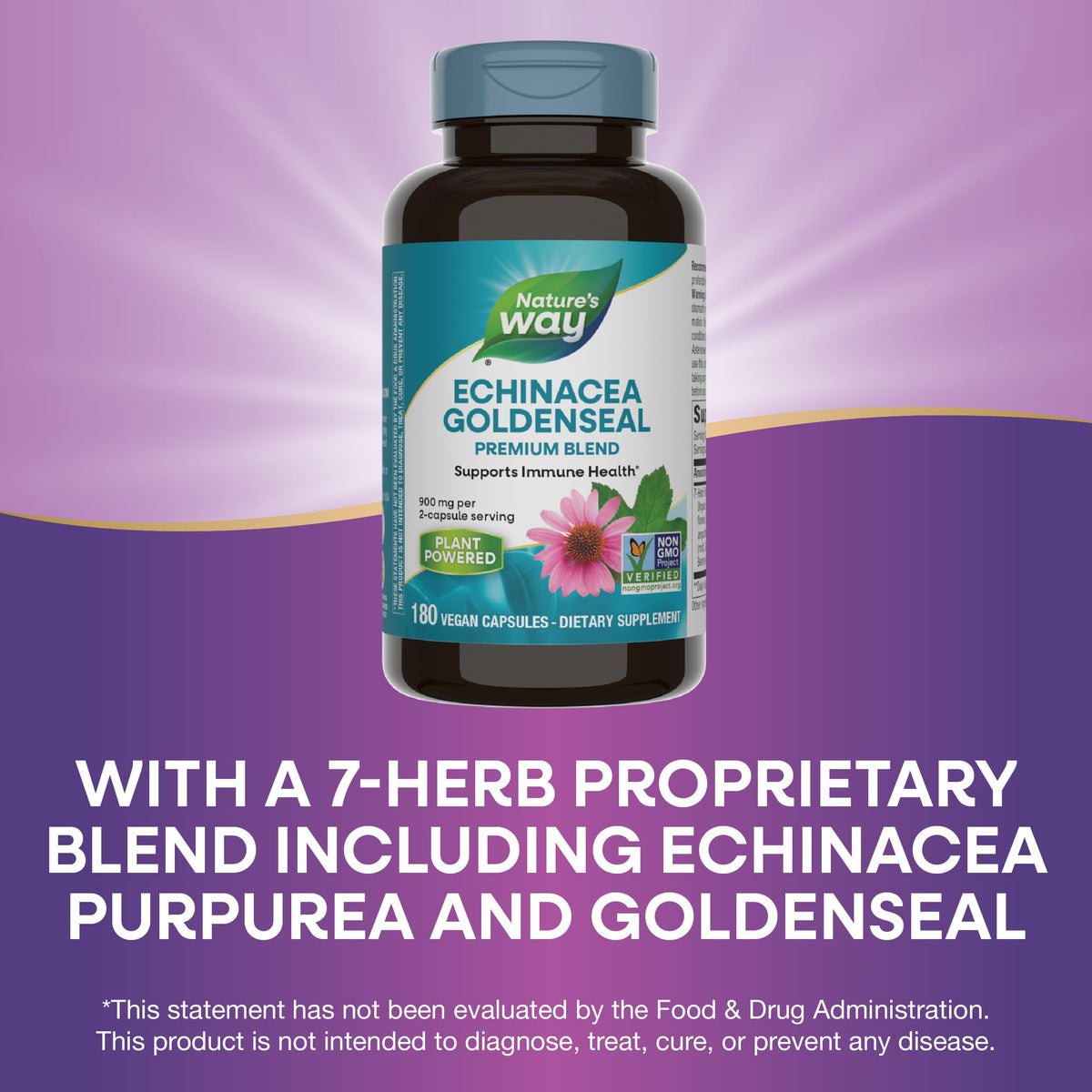Nature's Way Echinacea-Goldenseal 900 mg - 360 Vegetarian Capsules - image 5