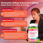Geeoasis Niacinamide 500mg Gummies with Resveratrol - 60 Count - image 4