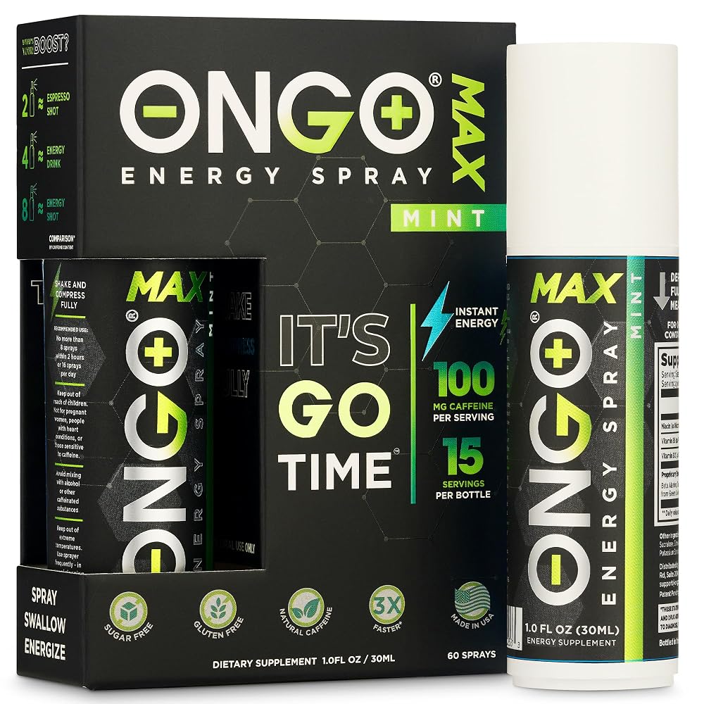 ONGO Energy Natural Caffeine Spray 100mg - 15 Servings