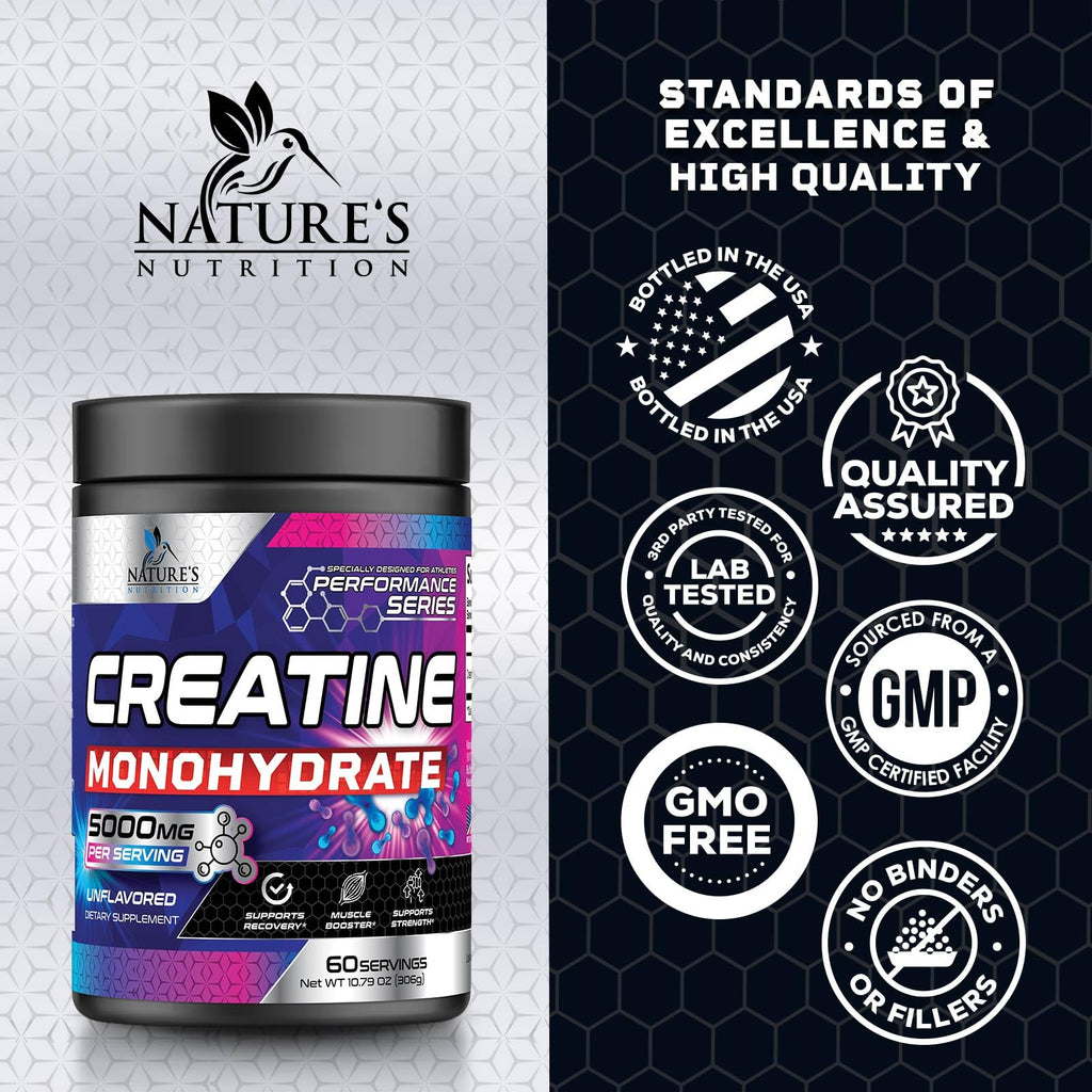 Nature's Nutrition Creatine Monohydrate Micronized Powder - 60 Servings - image 4