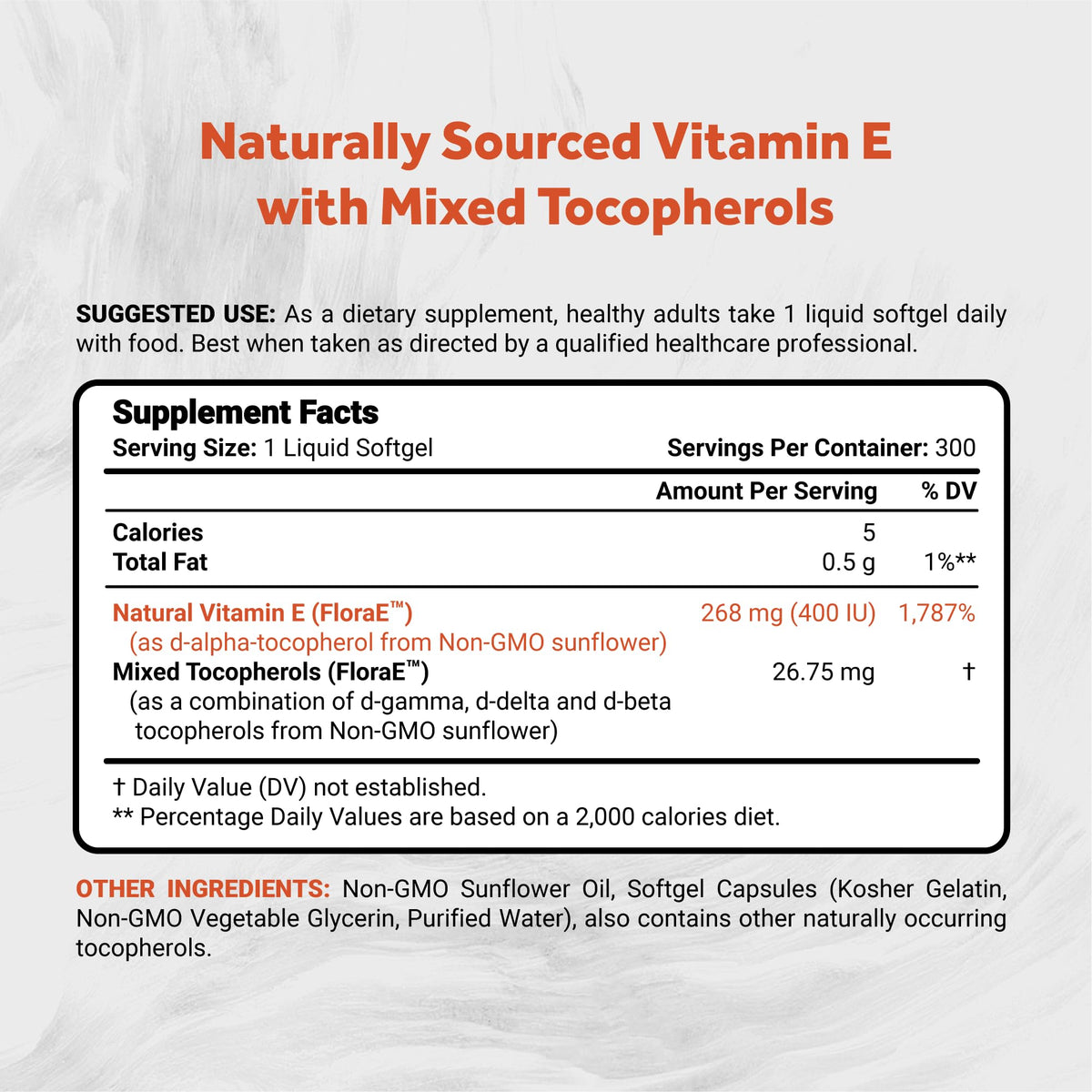 Naturalis Sunflower Vitamin E with Mixed Tocopherols
