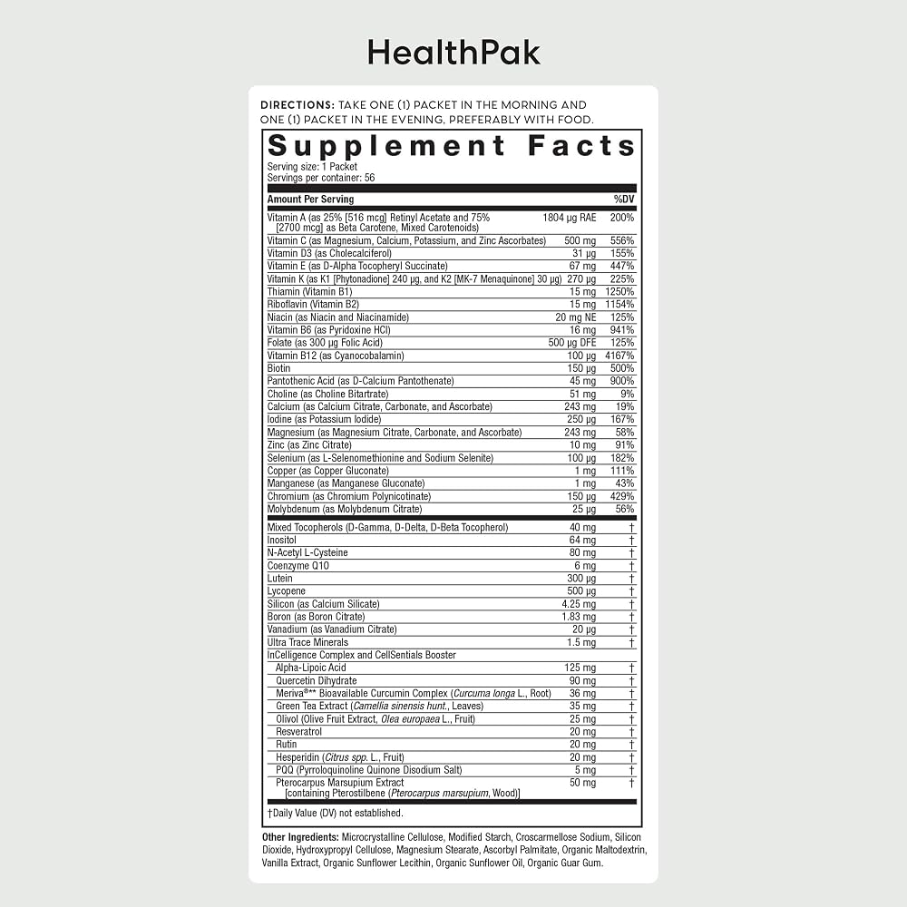 USANA HealthPak with InCelligence AM/PM - 56 Packets - image 2