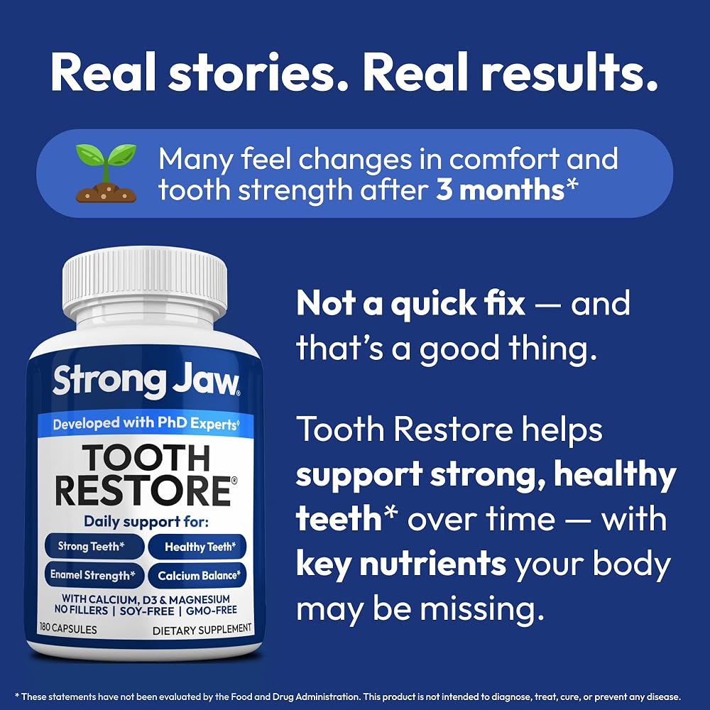 Strong Jaw Tooth Restore Enamel Repair Vitamins - 180 Capsules - image 4