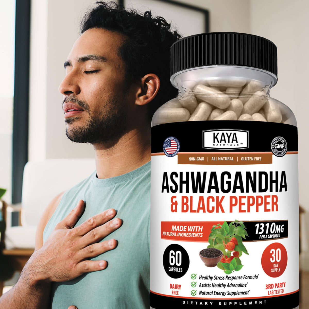 Kaya Naturals Root Powder Capsules - Pure Nature Ashwaganda