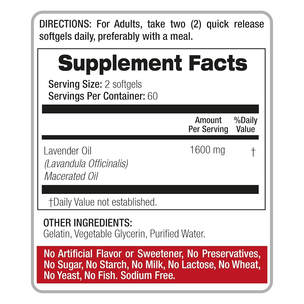 FITO MEDIC'S Lavender Pills 1600 mg - 120 Softgels - image 4