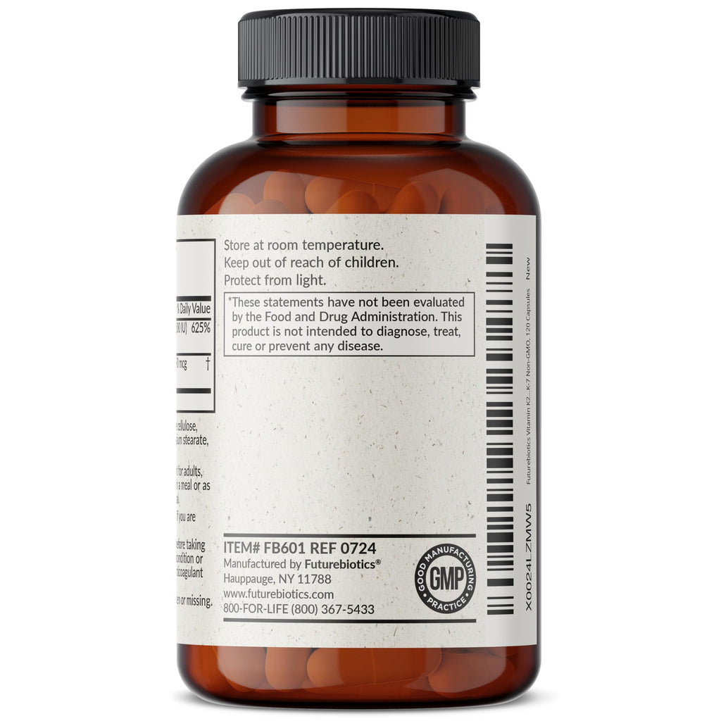 Futurebiotics Vitamin K2 (MK7) with D3 Supplement - Bone and Heart